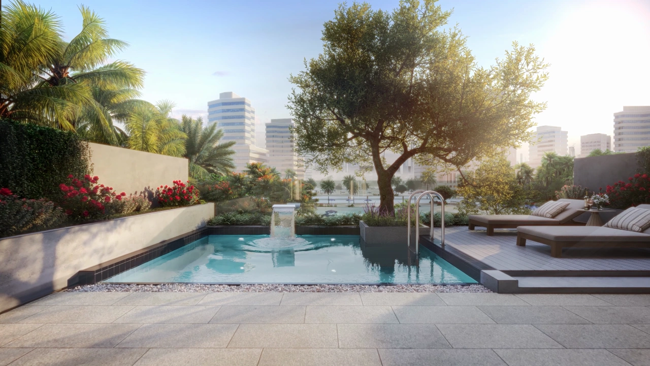Outdoor Lounges with Water Features